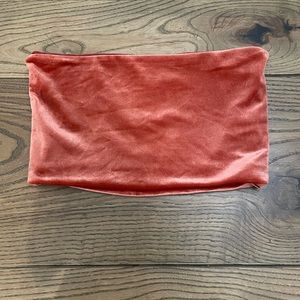 Topshop Orange velvet tube top size 4-6